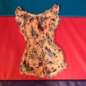 flowered romper size small